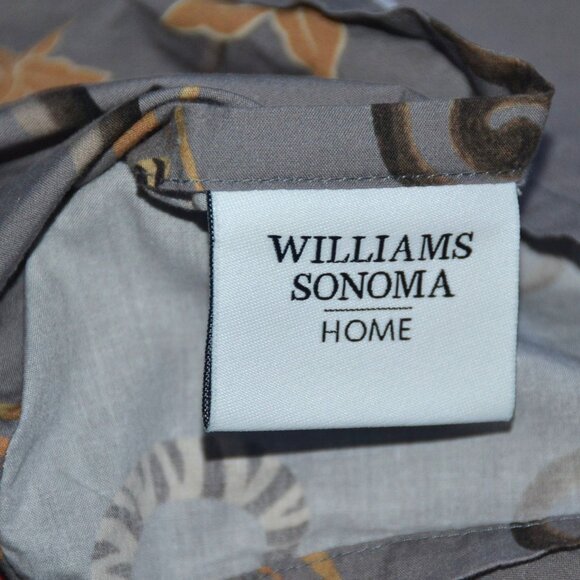 2 Williams Sonoma Kalden Tiger Printed PIllow Shams Gray KING 100% Cotton - Picture 4 of 10
